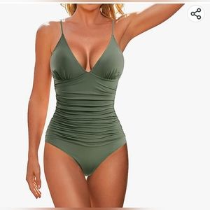 New Without Tags, One piece, Olive Green Size Medium Swimsuit